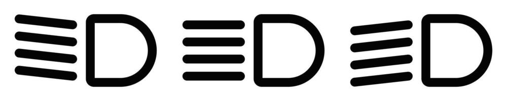 Four black and white stripes with the word d in the middle vector