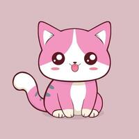 cute little cat with good quality and design vector