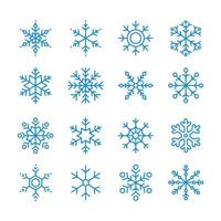 Snowflake set icon symbol collection vector
