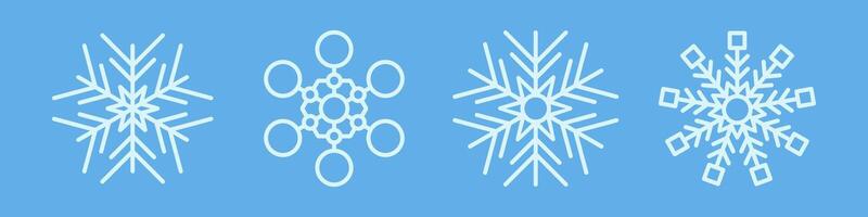 Snowflakes winter collection vector