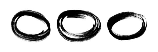 Circle drawn with a black marker vector