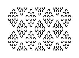 Hand drawn abstract ornament with arches and rhomb. Doodle folk scandinavian pattern with lines vector