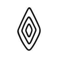 Hand drawn abstract rhomb geometric element for nordic design vector