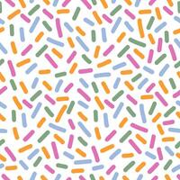 Hand drawn abstract colorful confetti seamless pattern. Birthday party print for celebration card vector