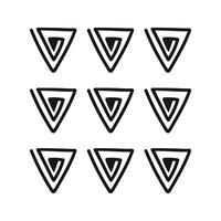 Hand drawn abstract triangle spiral geometric pattern for stationery design vector