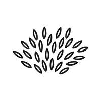 Hand drawn scattered linear grains pattern. Doodle geometric shape elements vector