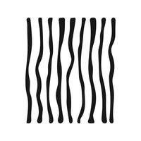Hand drawn wavy stripes pattern. Minimal geometric repeat wobbly lines for wallpaper, textile vector