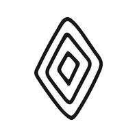 Hand drawn abstract rhomb repeat geometric element for nordic design vector