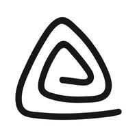 Hand drawn abstract triangle geometric element for nordic design vector