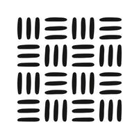 Hand drawn stripes tile pattern in staggered order. Abstract geometric pattern design vector
