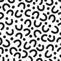 Hand drawn abstract oval confetti and dots seamless pattern. Birthday party print for celebration card. vector