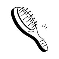Minimalist icon of a hand brush, suitable for hairstyling vector