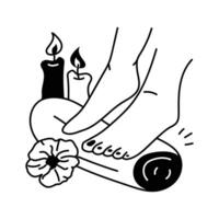 Icon of a foot spa service, perfect for beauty and salon visuals vector