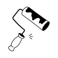 paint roller icon, suitable for creative and design tasks vector