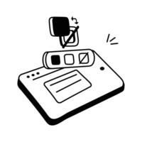 A simple icon illustrating the concept of fill and stroke in graphic design vector
