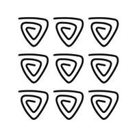Abstract triangle spiral. Hand drawn geometric pattern for stationery design vector