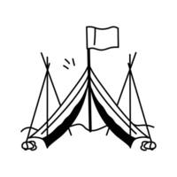 Take a look at this amazing icon of seating tent in modern style vector