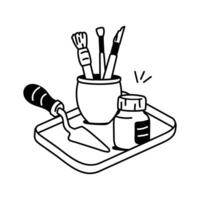 Get this amazing icon of painting tray in modern style vector
