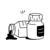 Icon of poster color bottles, ideal for art and design projects vector