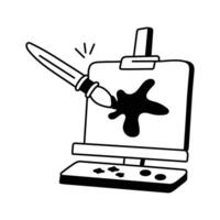 Icon of an art canvas, perfect for artists and painting visuals vector