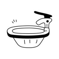 Icon of a shampoo bowl, suitable for professional salon use vector