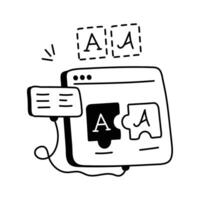Icon representing typography, perfect for font design and text layout tasks vector