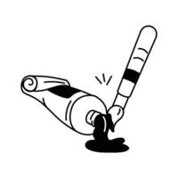 Icon of a paint tube, suitable for painting and art designs vector