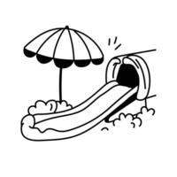 An amazing design of a tunnel slide at a water park or playground vector