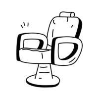 Icon of a barbers chair, ideal for salon and barber visuals vector