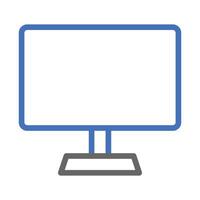 Computer monitor icon with blank screen. Concept of technology, display, and electronics. vector