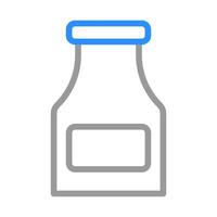 Simple Bottle Outline Icon. Concept of packaging, container, and storage. vector