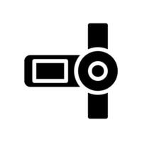 camera icon. Concept of recording, filming, and multimedia. vector