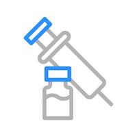 Syringe and vial icon. Concept of vaccination, immunization, and disease prevention. vector