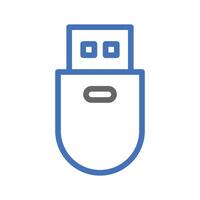 USB flash drive icon. Concept of data storage and transfer. vector