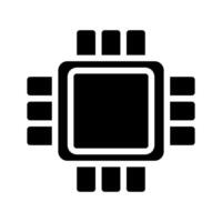 Computer chip icon. Concept of technology, microchip, and processor. vector