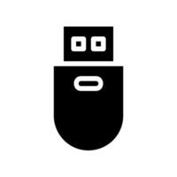 USB flash drive icon. Concept of data storage and transfer. vector