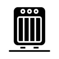 Electric heater icon. Concept of heating, warmth, and comfort. vector
