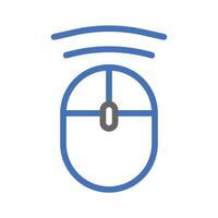 Wireless computer mouse icon. Concept of technology, connection, and communication. vector