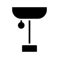 Minimalist table lamp silhouette. Concept of lighting, design, and electricity. vector