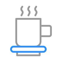 Hot drink in a mug, simple line icon. Concept of warmth, comfort, and relaxation. vector