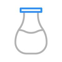 Laboratory flask with liquid. Concept of chemistry, science, and experiment. vector