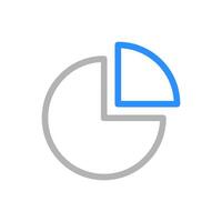 Pie chart icon. Concept of data analysis, statistics, and business. vector