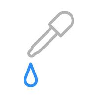 Dropper with drop. Concept of medical, science, and chemistry. vector