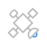 Satellite icon, space communication technology concept, illustration. vector