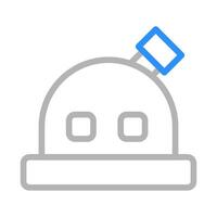 Observatory icon for astronomy and space exploration. Concept of science, discovery, and research. vector