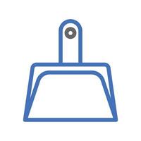 Blue dustpan icon. Concept of cleanliness, cleaning, and housekeeping. vector