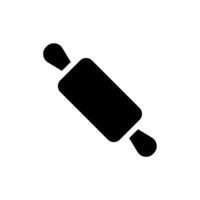 Rolling pin silhouette. Concept of cooking, baking, and kitchenware. vector