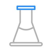 Erlenmeyer flask icon. Concept of chemistry, science, and experiment. vector