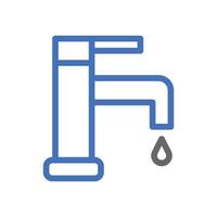 Faucet with water drop icon. Concept of water conservation and saving. vector