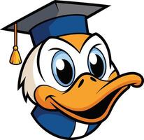 Graduate Duck A Whimsical and Educated vector
